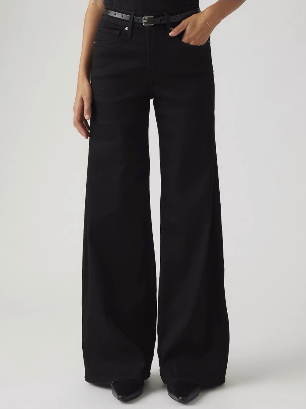 Levi's Black Shaping Wide Leg Jeans